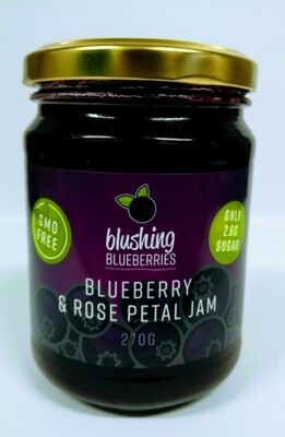 Blushing Blueberries Blueberry & Rose Petal Jam 270g