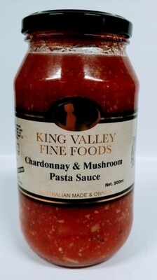 King Valley Fine Foods Chardonnay & Mushroom Pasta Sauce 500ml