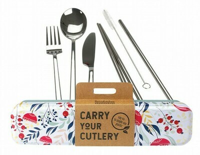 RetroKitchen Carry Your Cutlery Set - Botanical Design