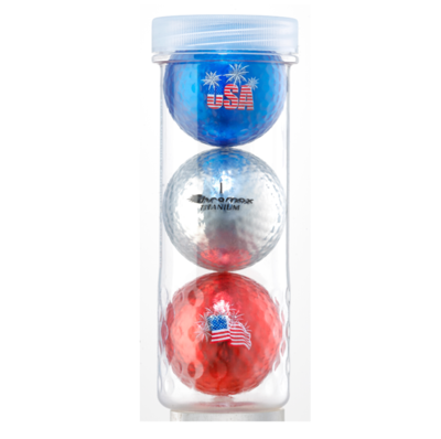 Chromax® USA 3 Ball Tube - (Blue, Silver & Red) Chromax® USA 3 Ball Tube - (Blue, Silver & Red)