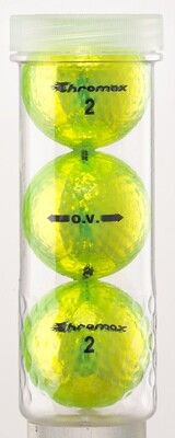 Green Neon Golf Balls - Chromax O.V. 3 Ball Tube Green Neon Golf Balls - Chromax O.V. 3 Ball Tube