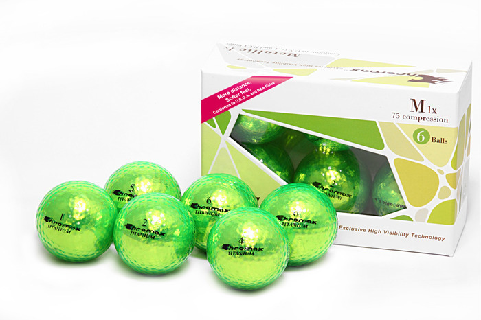 Green Golf Balls - Chromax M1x Half Dozen CM16GRN
