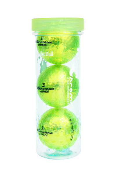 Green Golf Balls - Chromax Distance 3 Ball Tube CMD3GRN