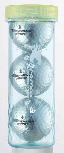 Silver Golf Balls - Chromax Distance 3 Ball Tube CMD3SIL