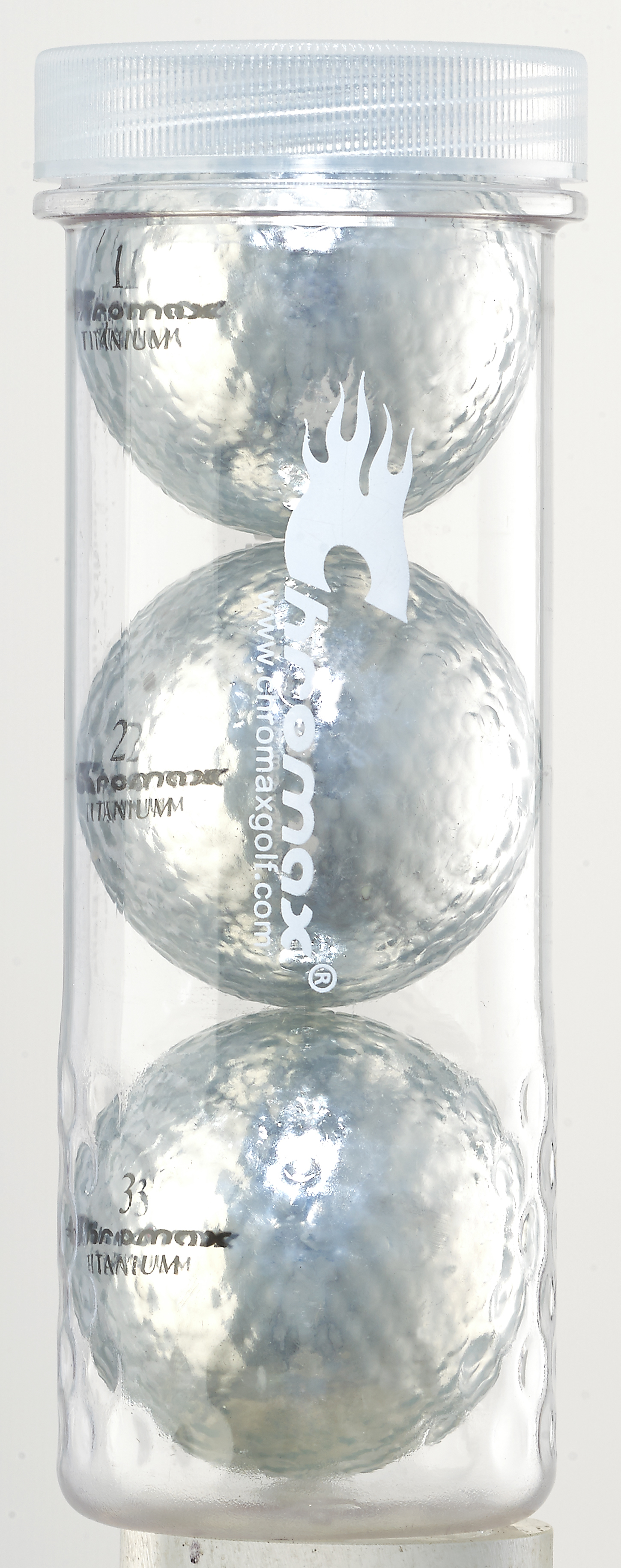 Silver Golf Balls - Chromax M1x 3 Ball Tube CM13SIL