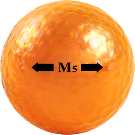 Chromax orange golf ball M5 with sightline