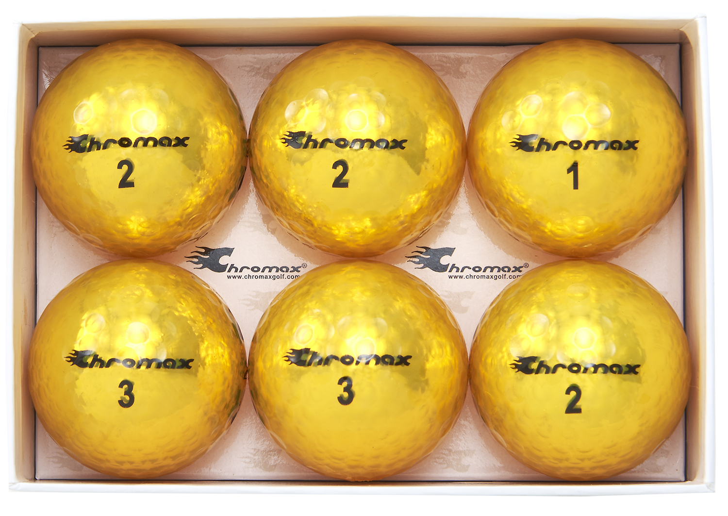 M5 gold golf ball open 6-pack