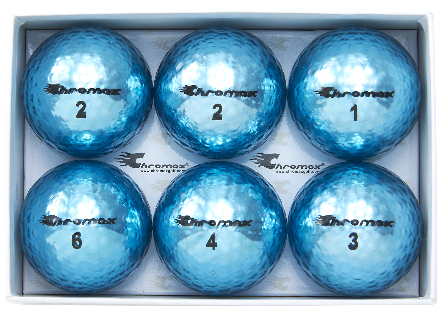 Chromax blue golf ball M5 6-pack