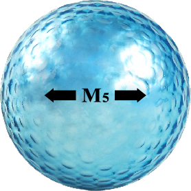 Chromax blue golf ball M5