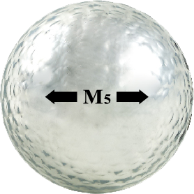 Chromax silver golf ball M5 sightline
