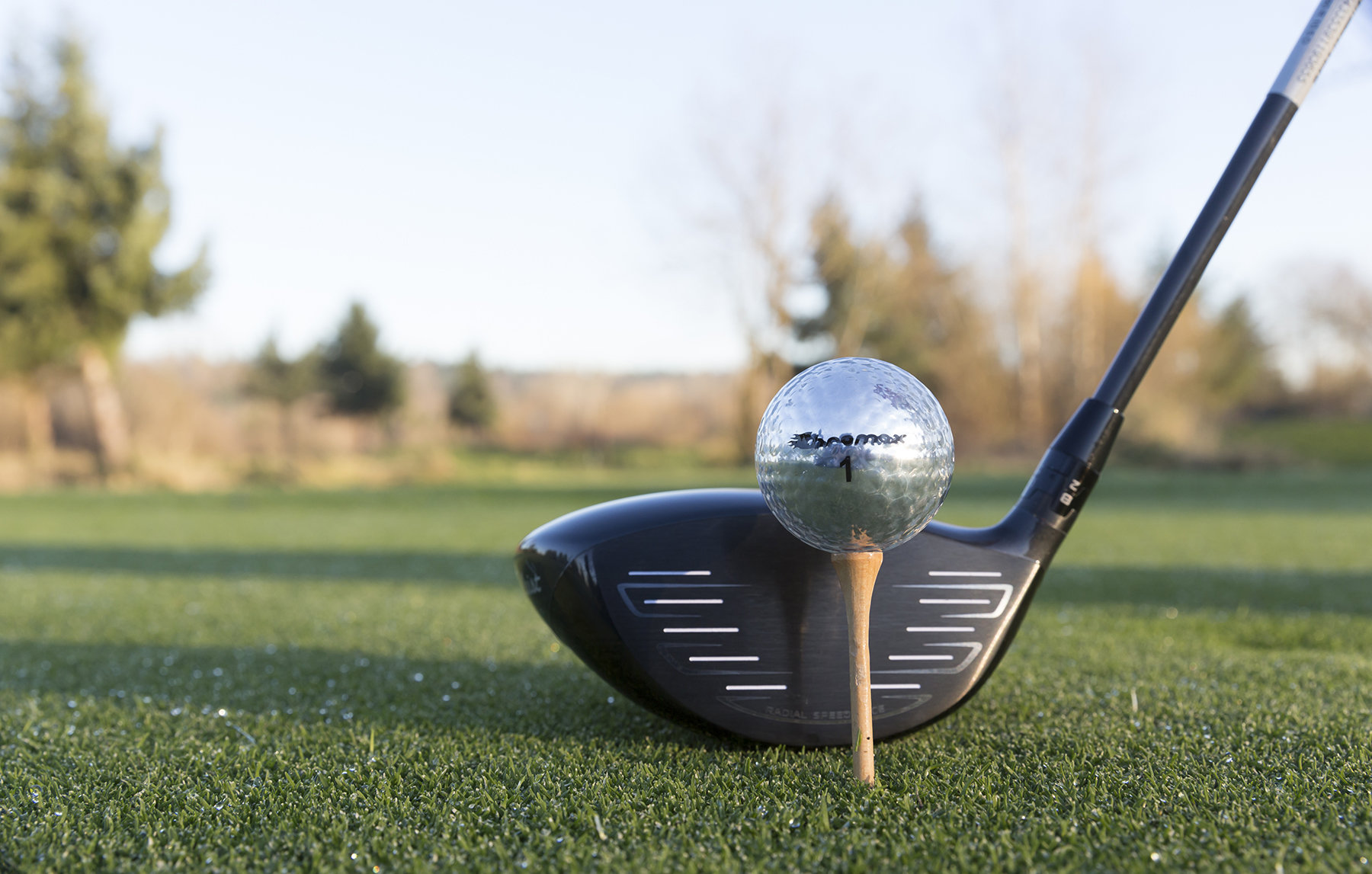 Chromax silver golf ball M5 with driver