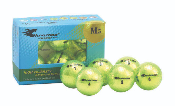 Chromax® Colored Green Neon Golf Balls - Metallic M5 6 Ball Pack CM56GRN