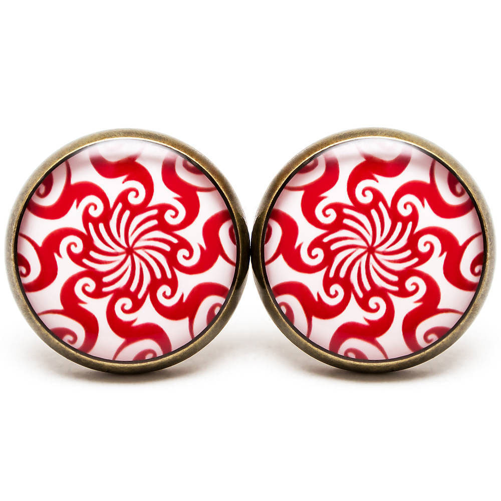 Tribal spiral sun - red 00241