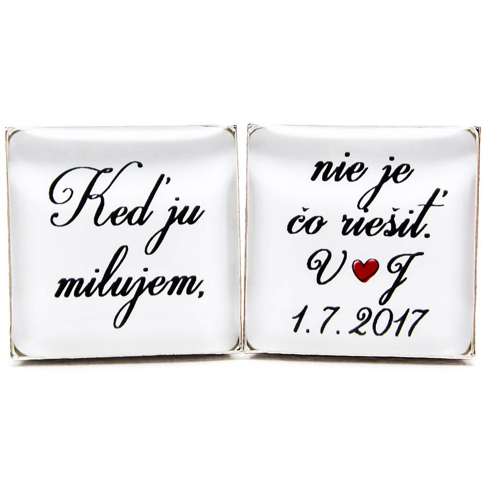 Keď ju milujem, nie je čo riešiť - Iniciály + dátum 00384