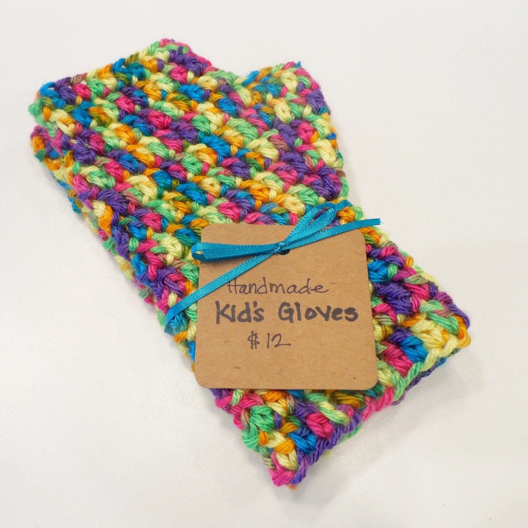 Kids Fingerless Gloves, Bold Multi Color 000502