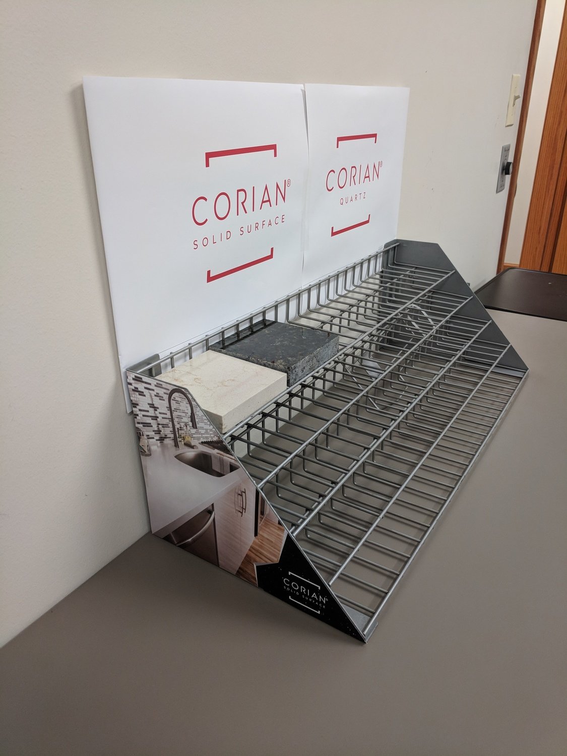 Corian Quartz Or Corian Solid Surface 4x4 Countertop Display W