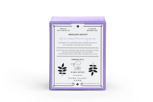 Back Wildcrafted French Lavender Coconut Wax
