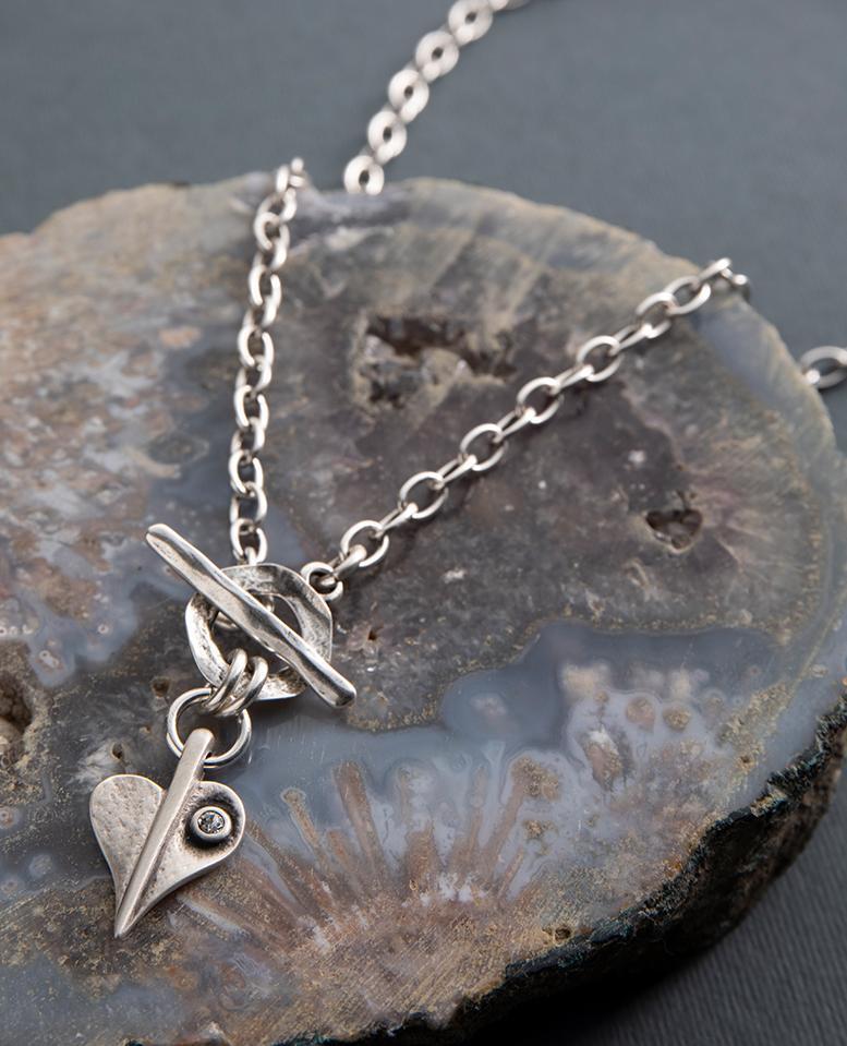 Danon Crystal Leaf of Love Delicate Necklace N5281S1
