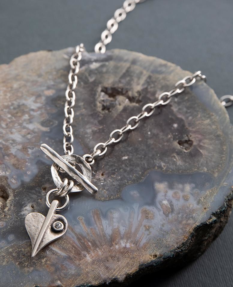 Danon Crystal Leaf of Love Delicate Necklace Danon Crystal Leaf of Love Delicate Necklace
