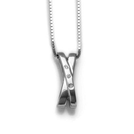White Ice Sterling Silver Diamond Cross Necklace White Ice Sterling Silver Diamond Cross Necklace