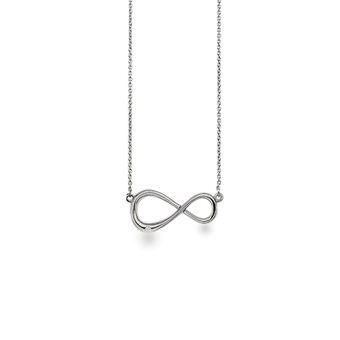 White Ice Sterling Silver Single Diamond Infinity Necklace White Ice Sterling Silver Single Diamond Infinity Necklace