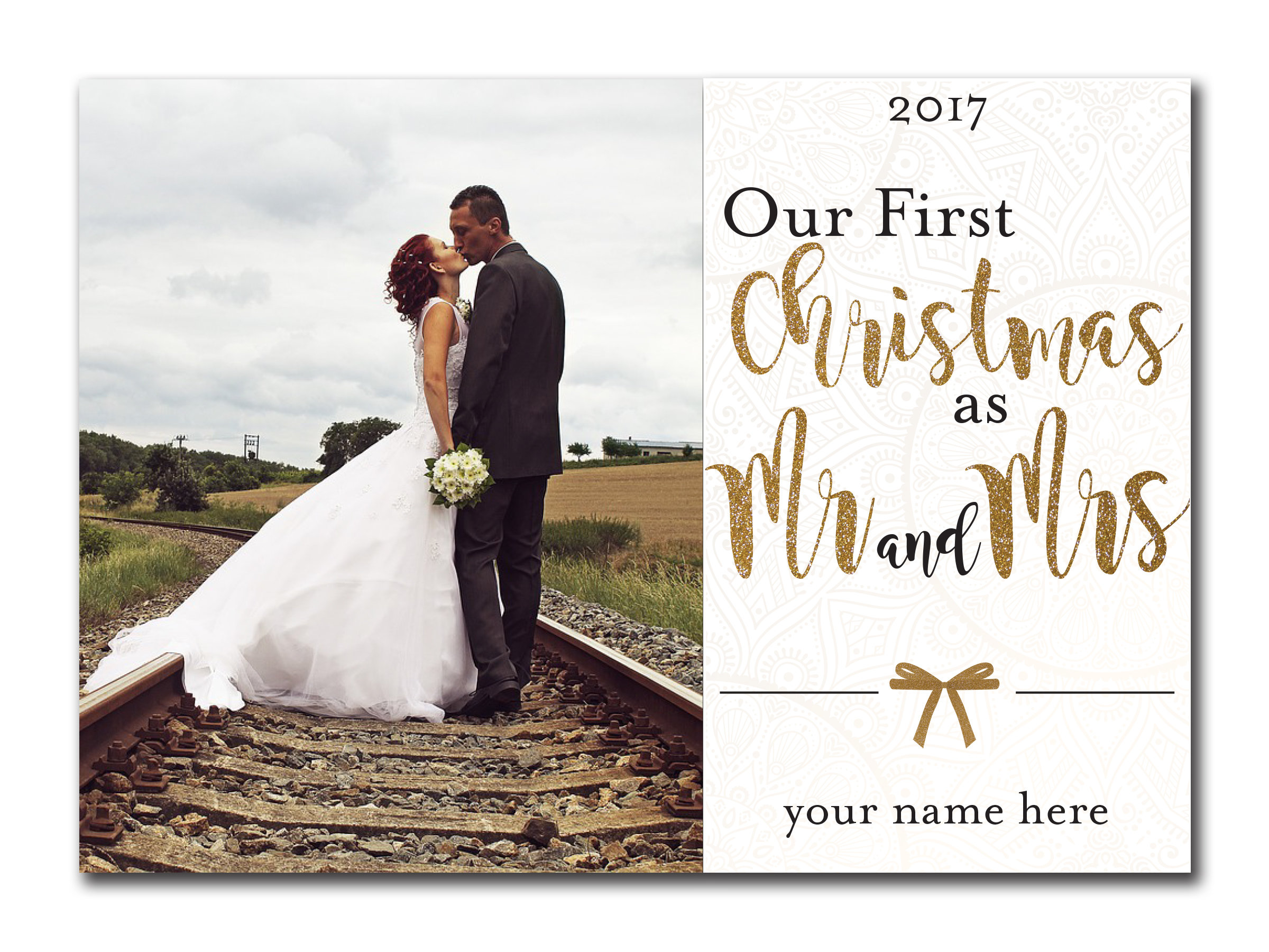 Our First Christmas as Mr. and Mrs. 5x7 00028