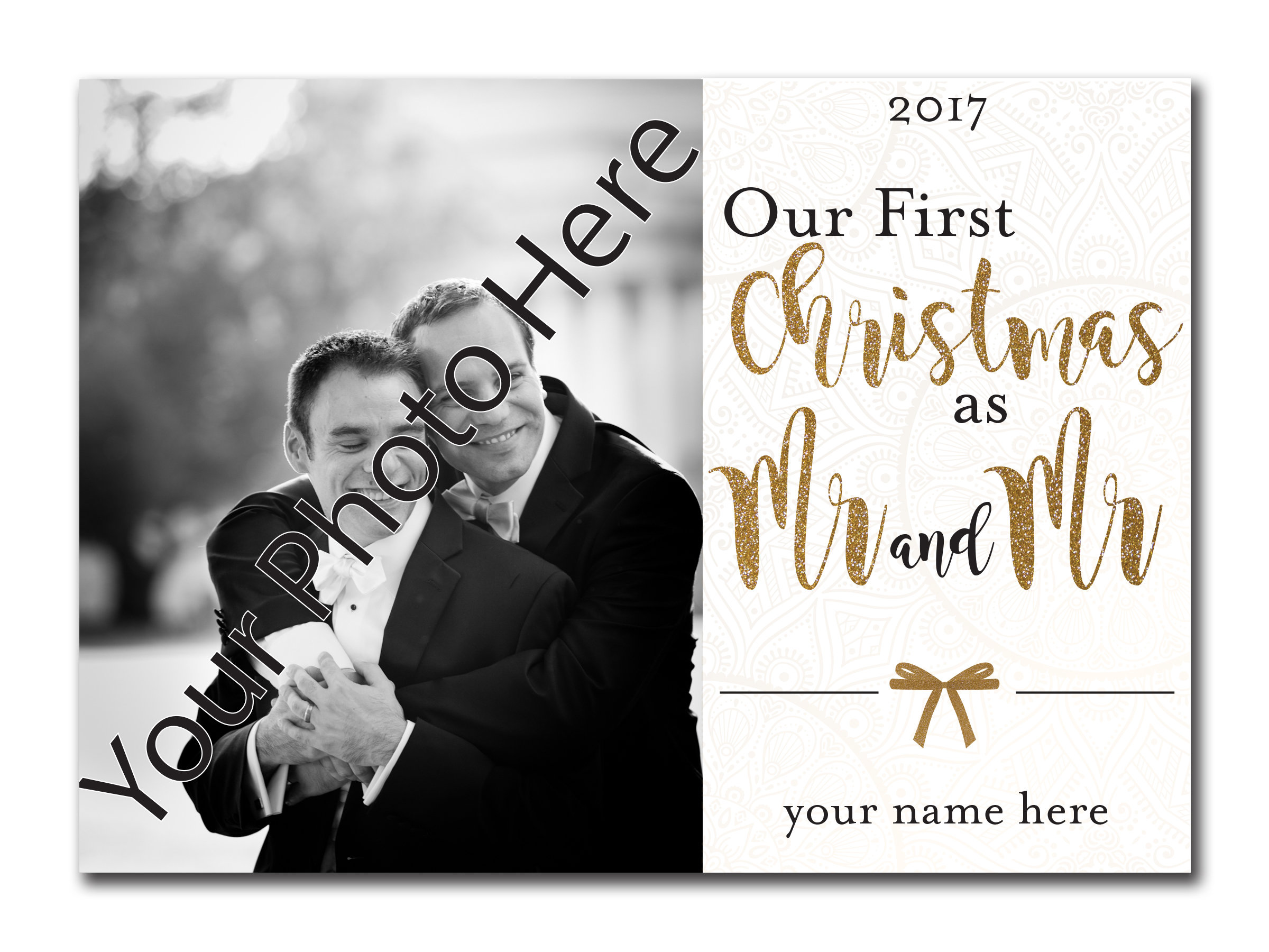 Our First Christmas as Mr. and Mr. 5x7 00034