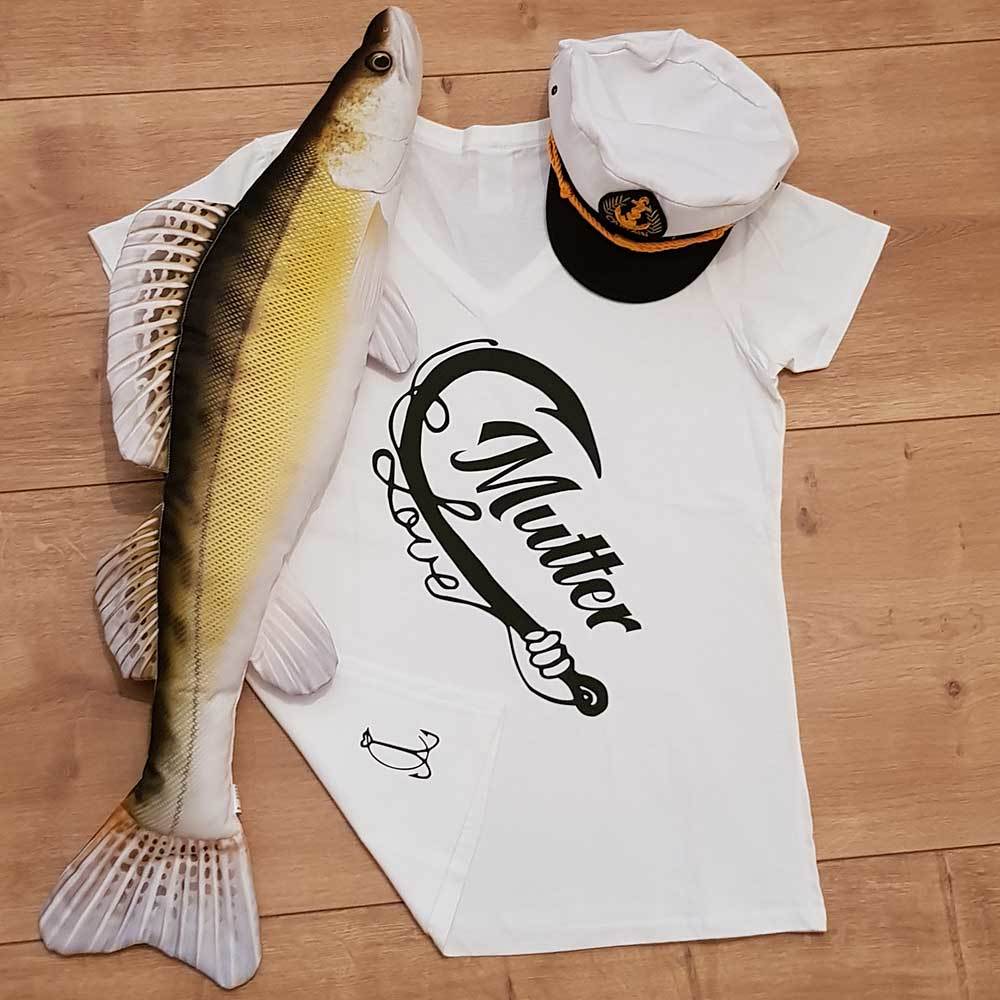 "Anglerin & Angler / Mutter & Sohn" T-Shirt Partnerset (Kindergröße 90 bis XXXL)