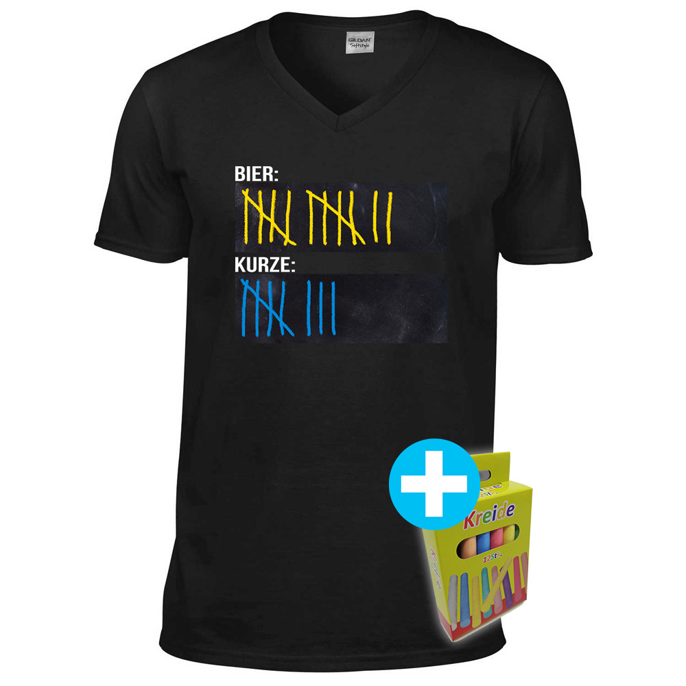 Original Sauf-Counter Classic T-Shirt (Herren, V-Neck, alle Farben) 92031