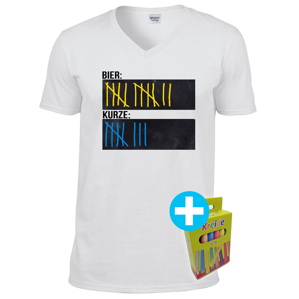 Original Sauf-Counter Classic T-Shirt (Herren, V-Neck, alle Farben)