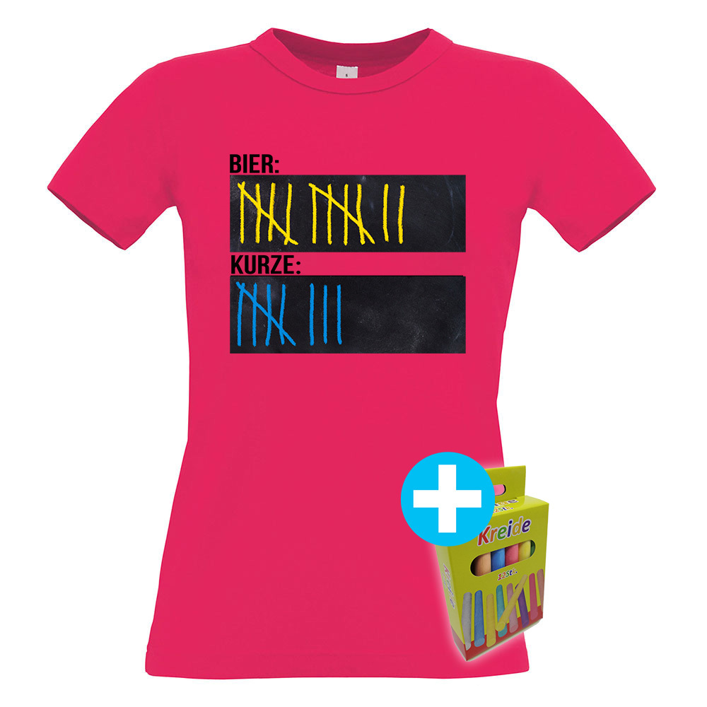 Original Sauf-Counter Classic T-Shirt (Damen Rundhals, Farbe Sorbet) 92045
