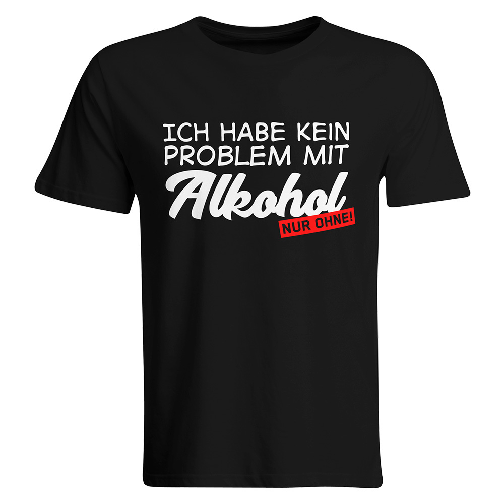"Sauf-Counter" T-Shirt + "Ich habe kein Problem mit Alkohol - nur ohne" T-Shirt (Herren)