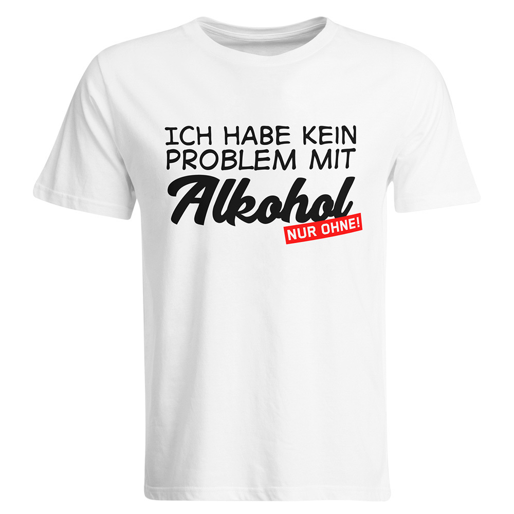 "Sauf-Counter" T-Shirt + "Ich habe kein Problem mit Alkohol - nur ohne" T-Shirt (Herren)