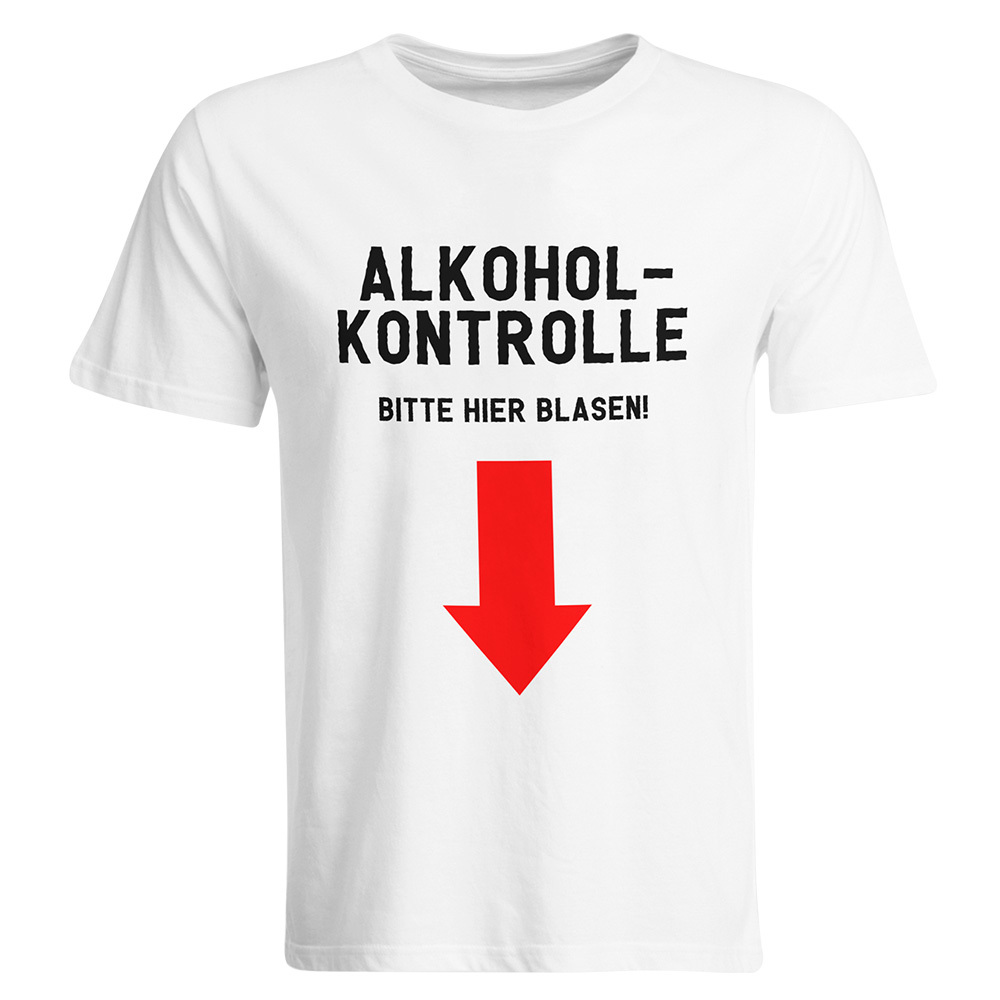 "Sauf-Counter" T-Shirt + "Alkoholkontrolle - Bitte hier blasen" T-Shirt (Herren)