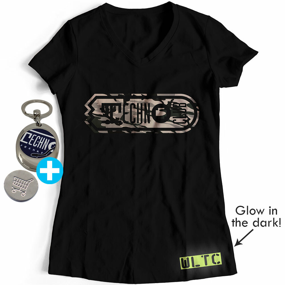We love Technoclub 2019 T-Shirt (Women) inkl. Edelstahl-Schlüsselanhänger