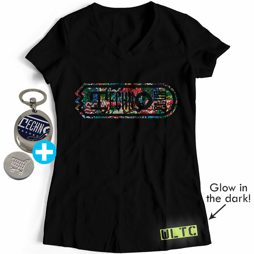 We love Technoclub 2019 T-Shirt (Women) inkl. Edelstahl-Schlüsselanhänger 92104