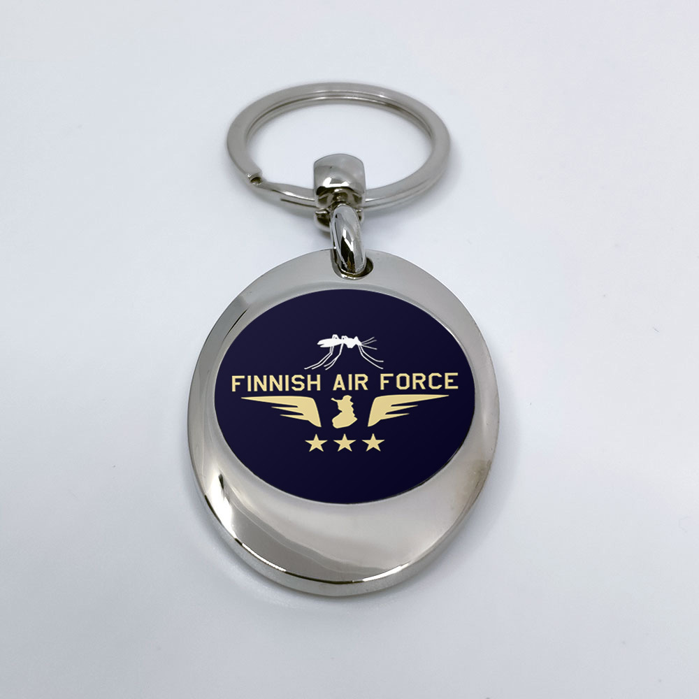 "Finnish Air Force" Schlüsselanhänger mit integriertem Einkaufswagen-Chip 92107