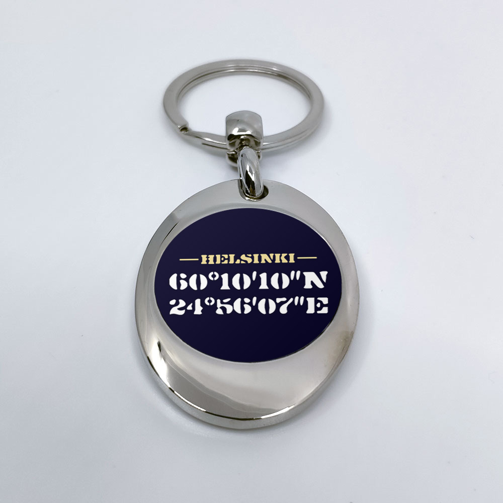 "Helsinki" Schlüsselanhänger mit integriertem Einkaufswagen-Chip 92114