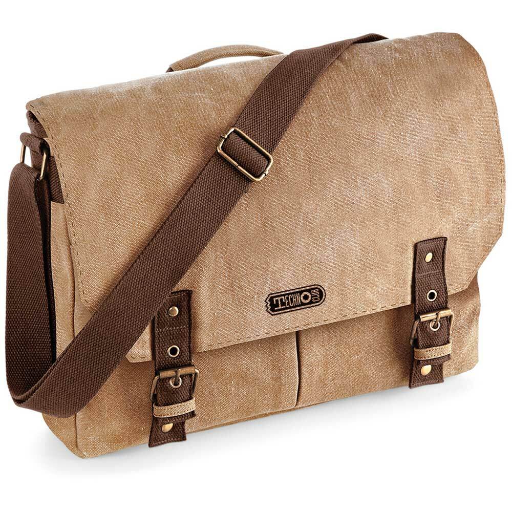 Technoclub Premium Schultertasche im Vintagelook