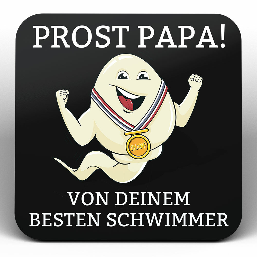 "Alles Gute Papa wünscht dein bester Schwimmer" Spermium Tasse (Variante: Zaubertasse mit Farbwechseleffekt)