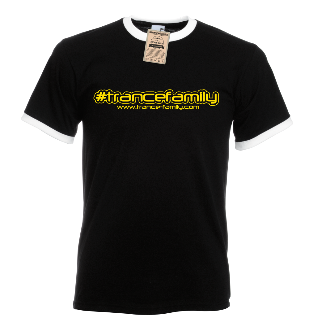 Trance-Family.com Ringer-Shirt (#trancefamily T-Shirt Men) M1-TFC 00080