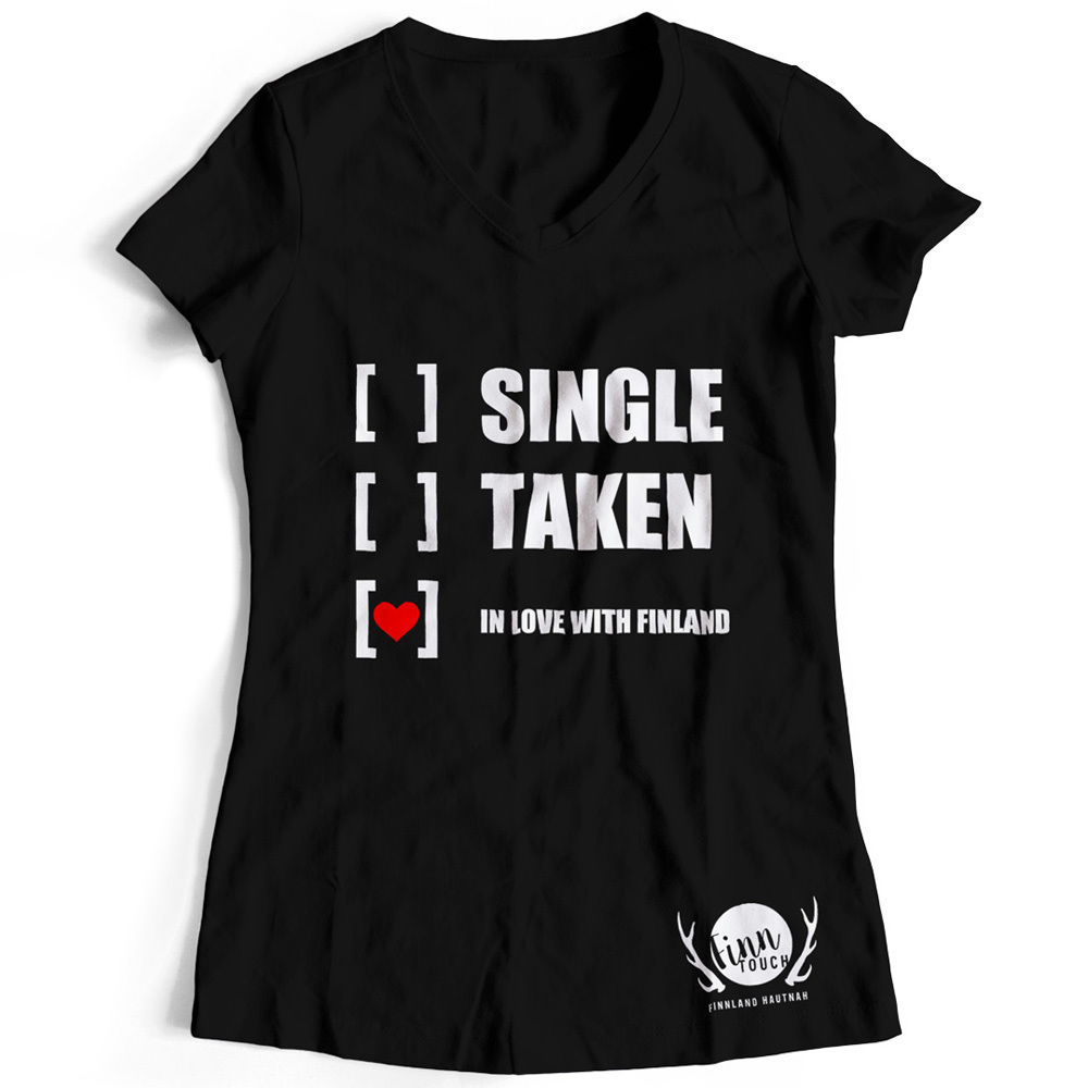 Girlieshirt "Single, taken, in love with Finland" M1-FT 00131