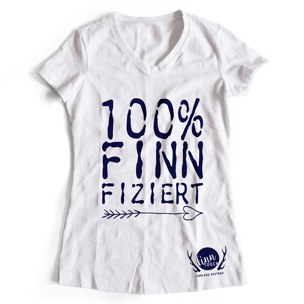 100% finnfiziert Finnland T-Shirt (Damen) M1-FT 00200
