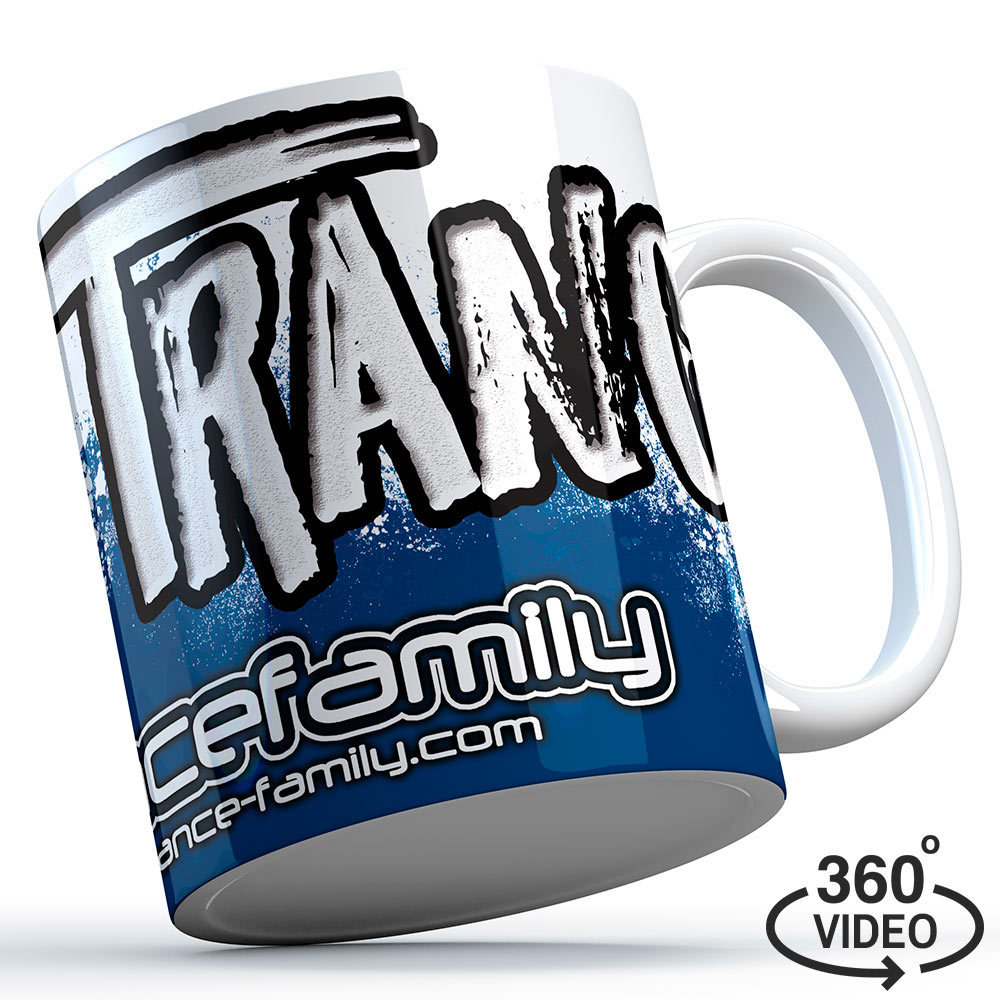 "I love Trance" Trancefamily Keramiktasse/Mug (Blue Edition) M1-TFC 11127
