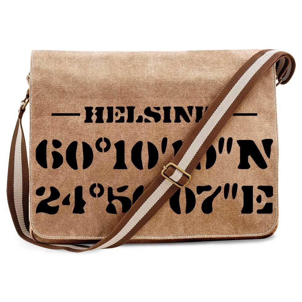 "Helsinki" Premium Messengertasche im Vintagelook M1-FT 11184