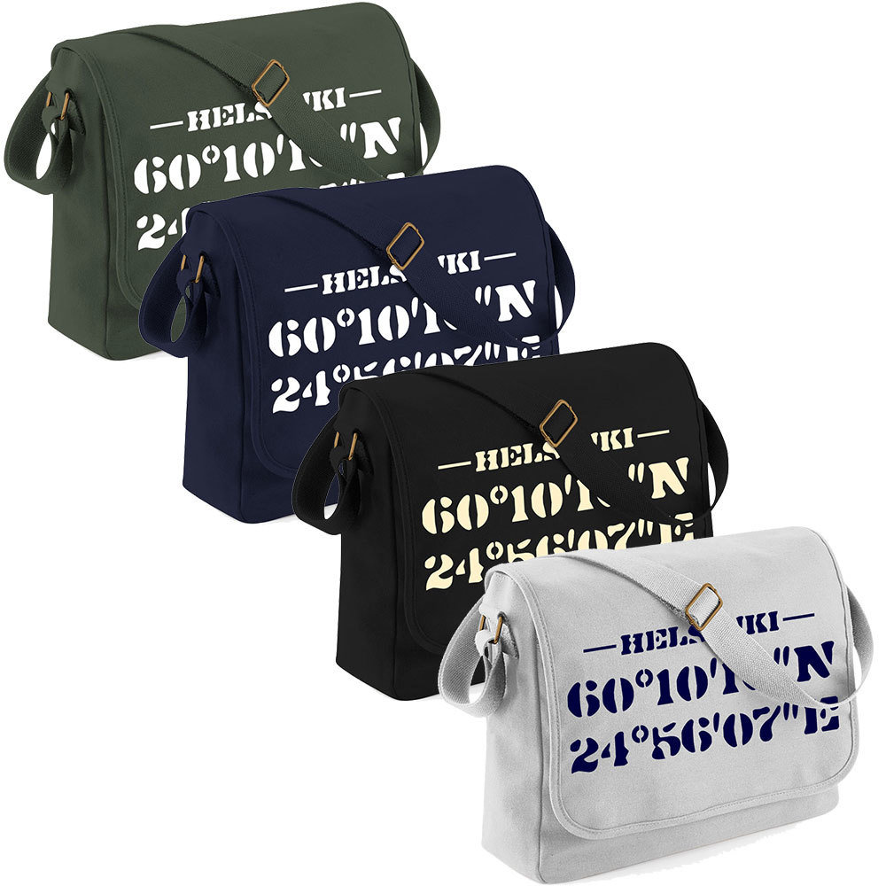 "Helsinki" Canvas Messenger Bag M1-FT 11192