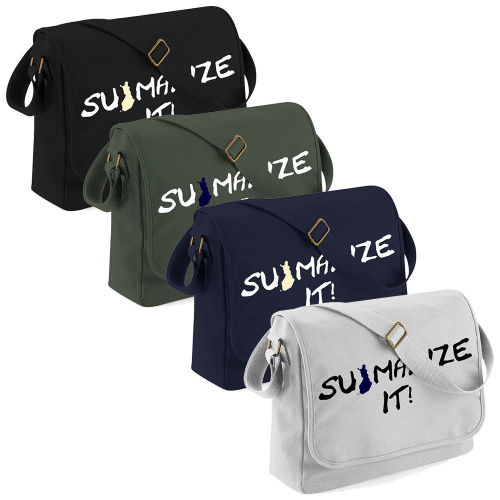 "Suomalize it!" Canvas Messenger Bag M1-FT 11191