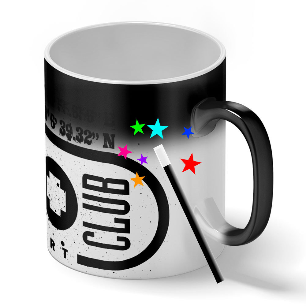 Magische Tasse "We love Technoclub" 11210