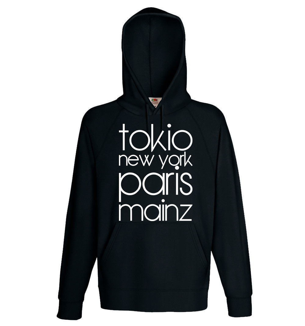 "Tokio, New York, Paris, Mainz" (Hoody) 11260