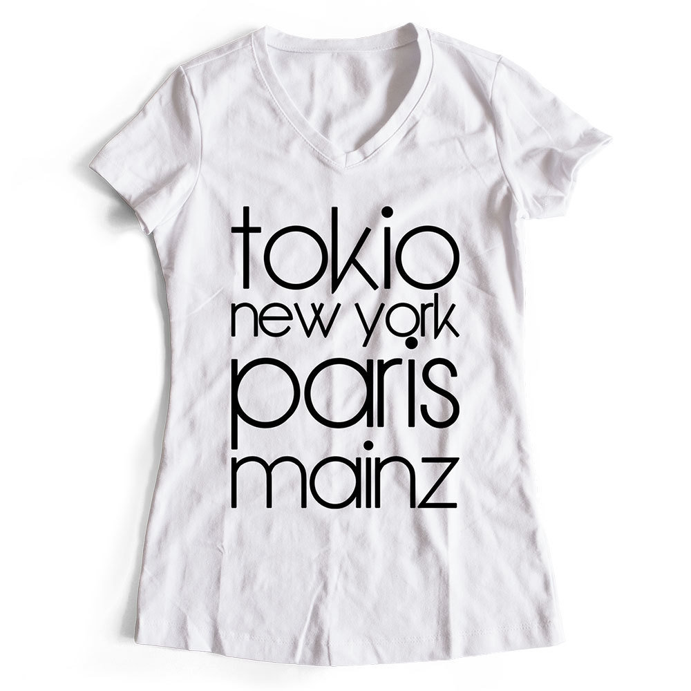 T-Shirt "Mainz, Tokio, New York, Paris" (Damen) 11252